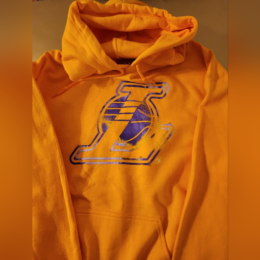 Los Angeles Lakers NBA Large Logo Pullover Hoodie Mens Size Large